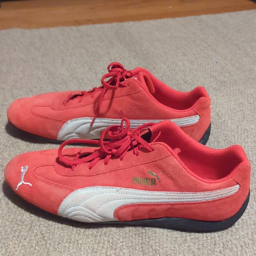Puma SpeedCat LS Red White Men’s Motorsport Shoes Rare 380173-04 Size 13 - Picture 2 of 8